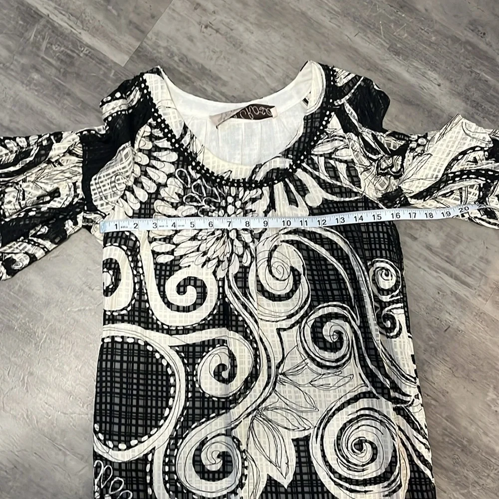 Lela Rose Floral Cream and Black Dress Size 2 FLAWED - Picture 2 of 9